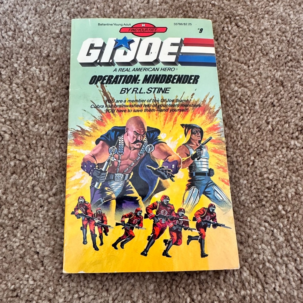 GI Joe Operation Mindbender R.L. Stine Find Your Fate Book 9 Vintage 1986